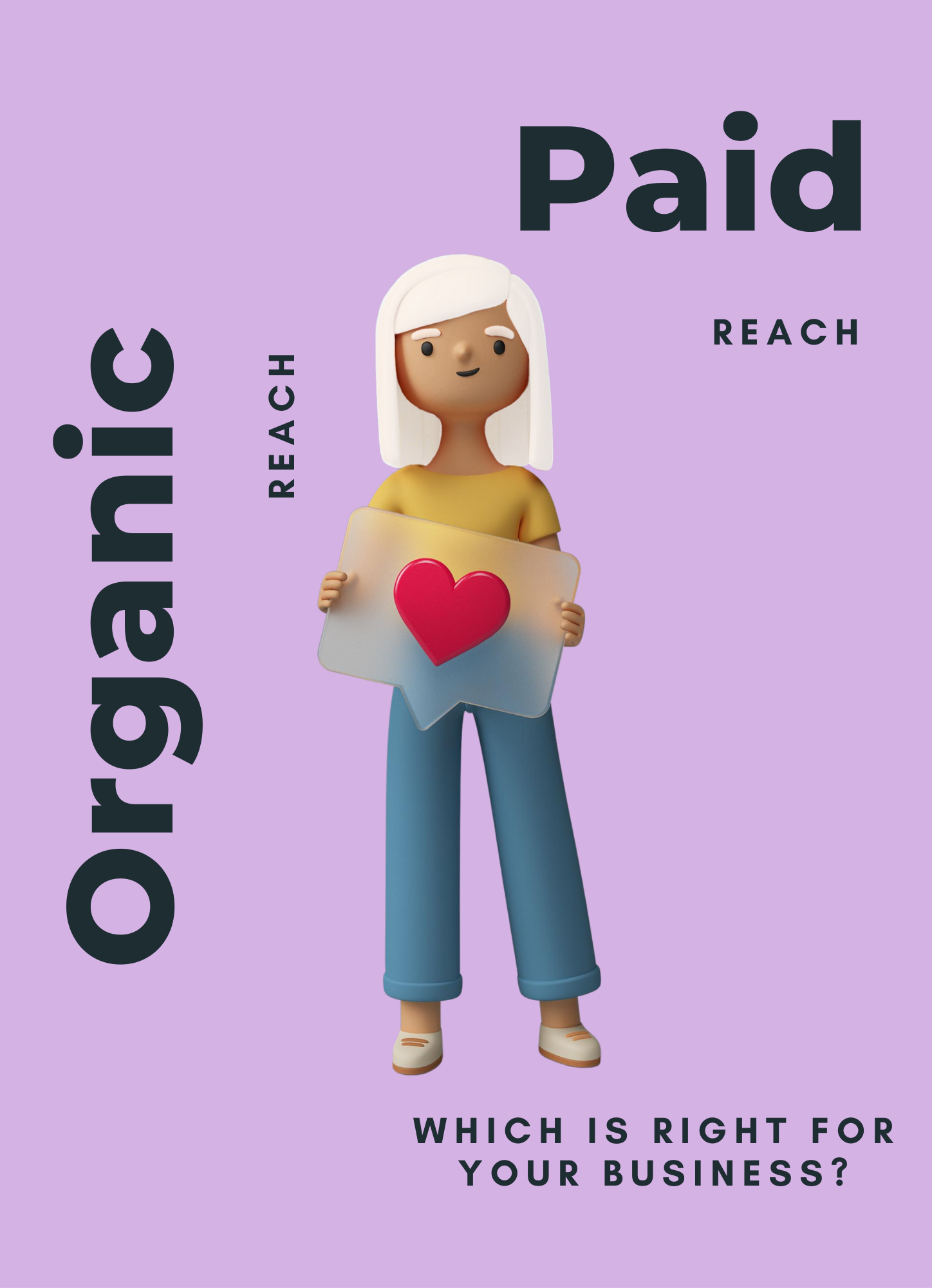 Image of Sol choosing between organic and paid reach