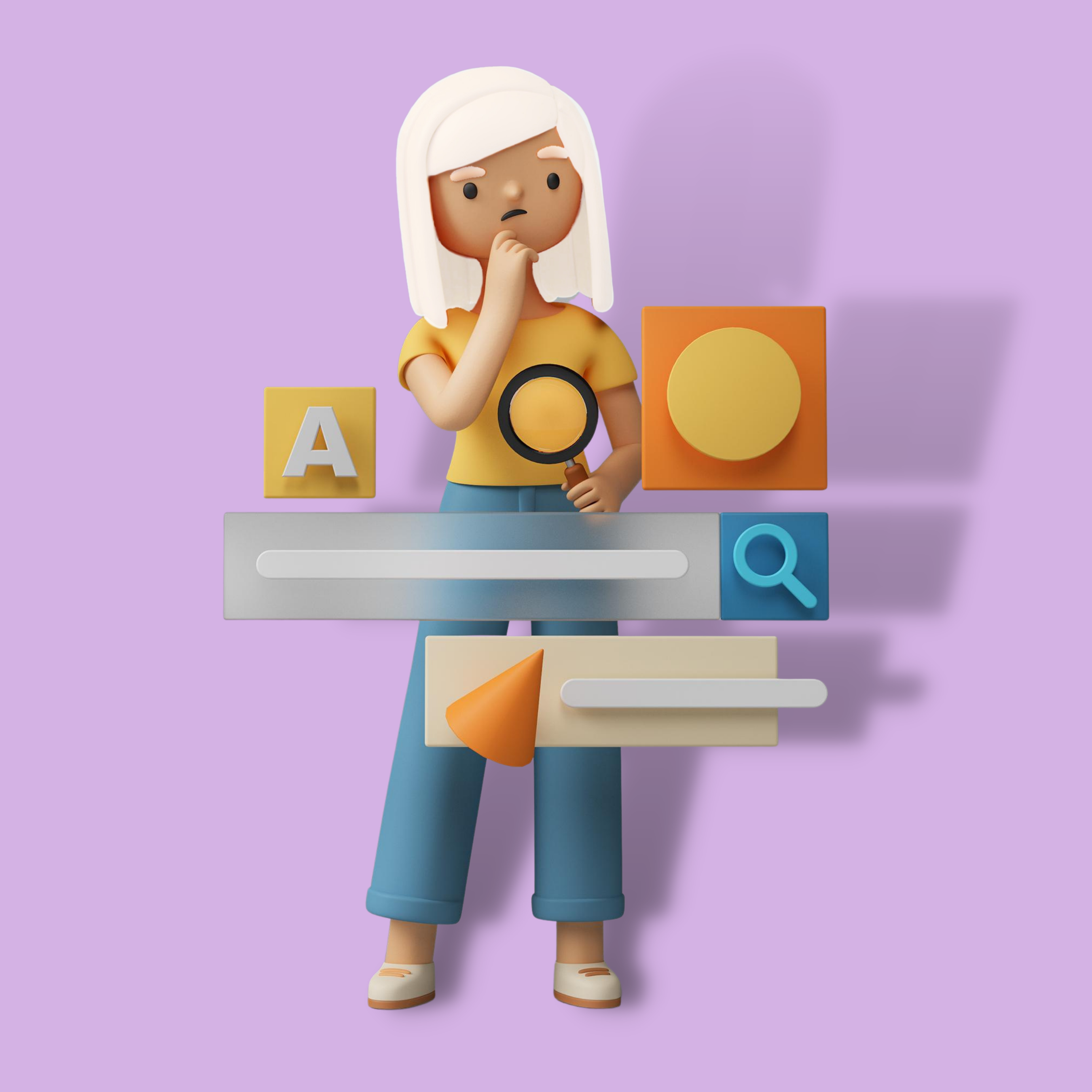 Image of Sol doing SEO research