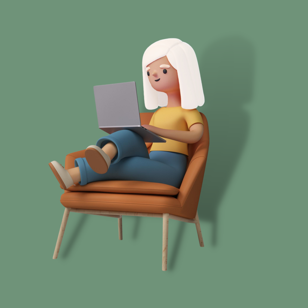 Image of Sol designing a website